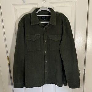Lucky Brand Men's Olive Corduroy Shirt Jacket